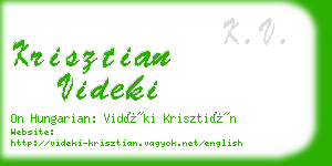 krisztian videki business card